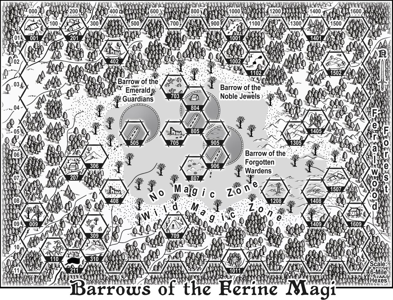 Nibirum Map: barrows of the ferine magi by Wyvern